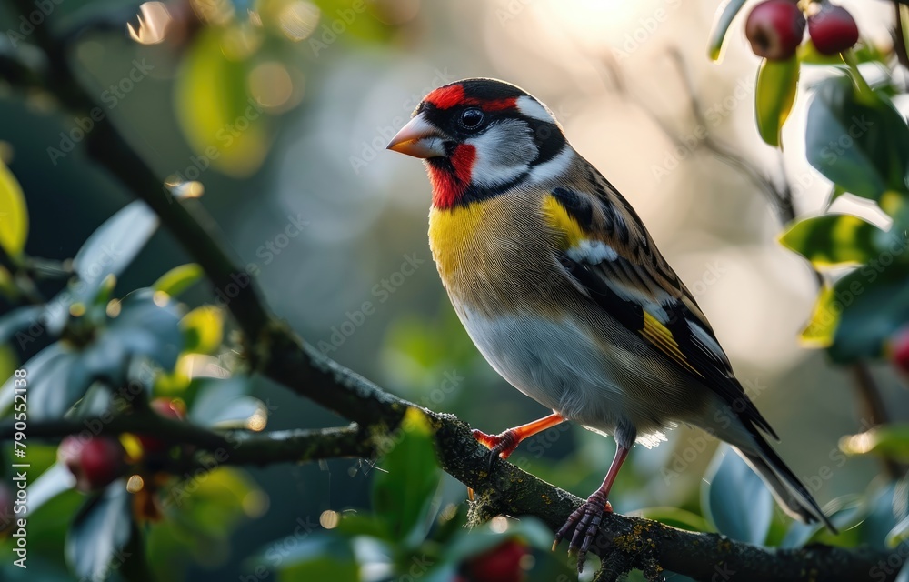 Obraz premium European Goldfinch in Natural Habitat