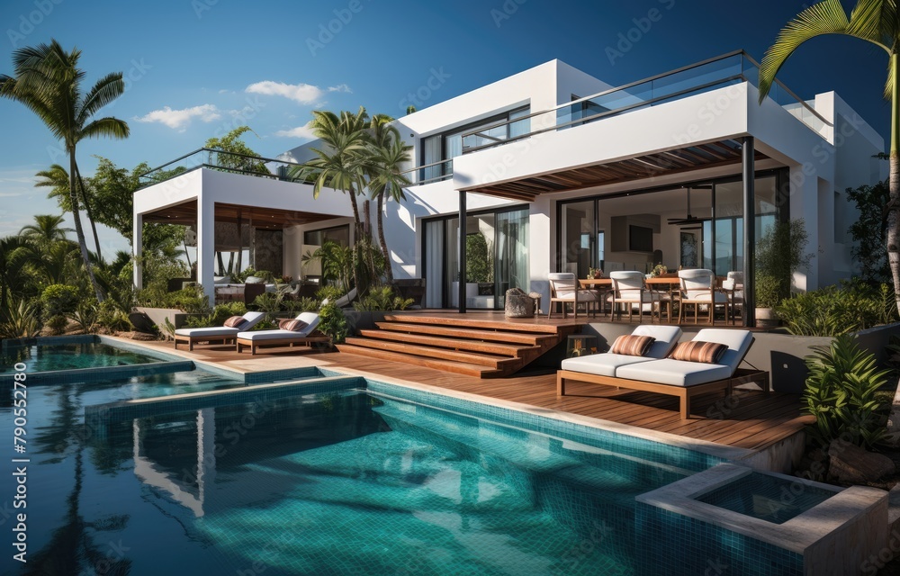 Fototapeta premium Modern Luxury Villa with Pool