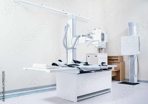 X-ray machine in the clinic. Medical equipment in hospital photo