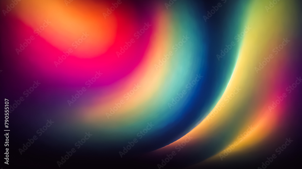 Fototapeta premium Abstraction of luminous smooth lines in high-tech style as a background.