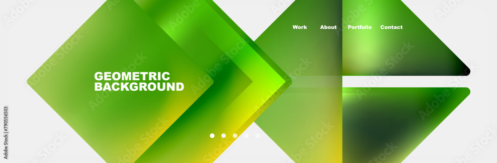 A symmetrical pattern of green geometric shapes including triangles and rectangles resembling terrestrial plant life on a white background, creating an artful flooring design A symmetrical pattern of green geometric shapes including triangles and rectangles resembling terrestrial plant life on a white background, creating an artful flooring design
