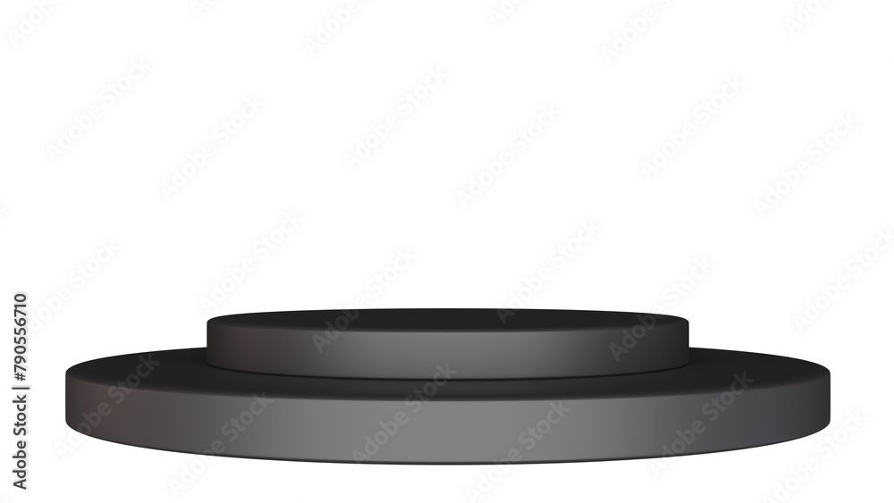 a black pedestal with a white background a black pedestal with a white background