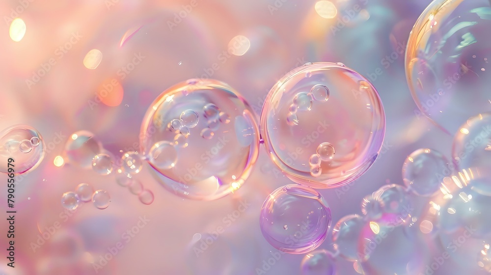 Pure Elegance: Delicate Soap Bubbles in a Soft, Pastel Palette Pure Elegance: Delicate Soap Bubbles in a Soft, Pastel Palette