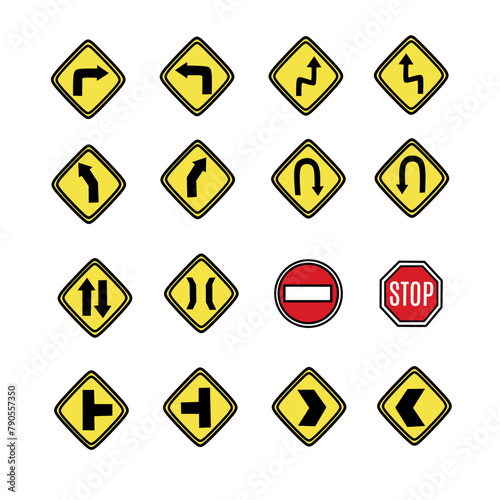 Vector icon set of traffic sign good for banner,poster,education,website icon,bussines icon,element and more Free Download Vector icon set of traffic sign good for banner,poster,education,website icon,bussines icon,element and more - GFXLoad
