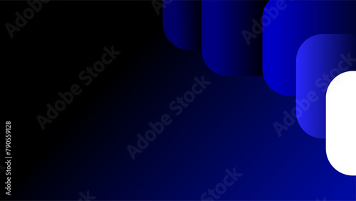 Blue squares stack over black background with faint blue glow