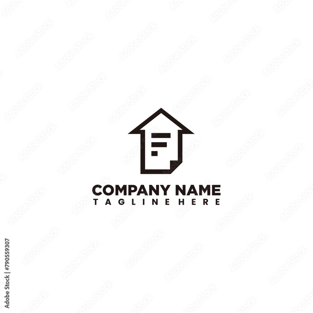 Document home icon logo design concept simple vector Document home icon logo design concept simple vector