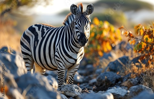 Zebra in Natural Habitat