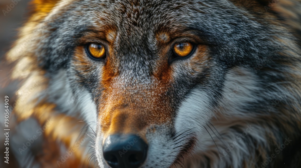 Intense Gaze of a Wolf