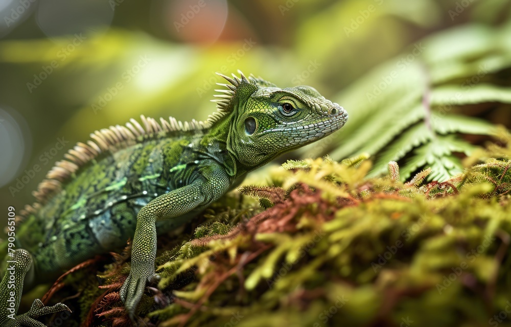 Green Iguana in Natural Habitat Green Iguana in Natural Habitat