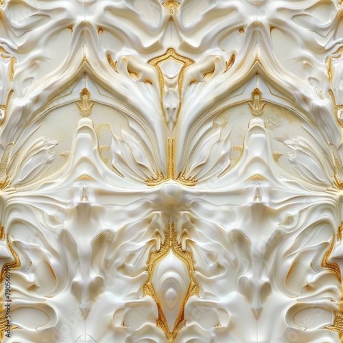 the past in details and memories white and gold colors, symmetry Painting By Anne McCaffrey   photo