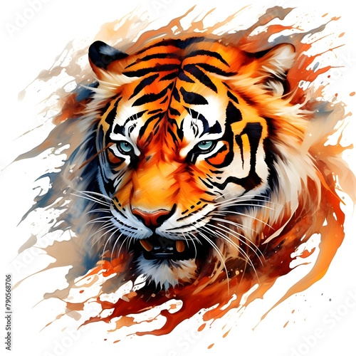 Abstract Tiger Stripes  Dynamic and abstract representation of tiger stripes