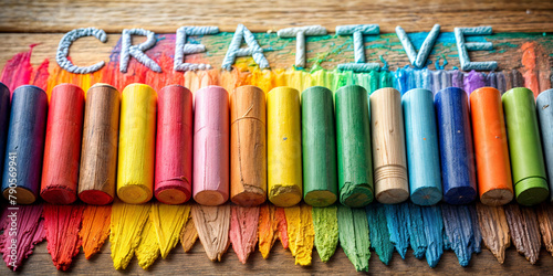 word, creative, written, pastel, crayons