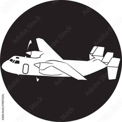 Air force propeller  navy airplane vector design for laser engraving 