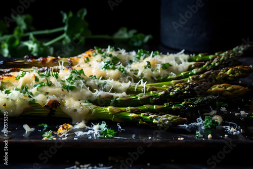 Parmesan Asparagus, Asparagus spears baked, Parmesan cheese