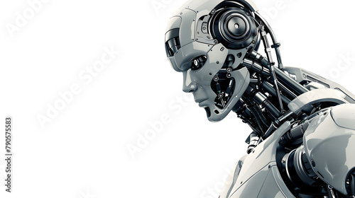  rendering technology robotics data analytics or futuristic cyborg with artificial intelligence. 