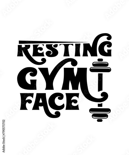 resting gym face svg