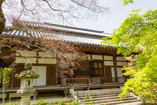 Obraz na płótnie Main building of Jojakko-ji temple in Kyoto, Japan w salonie