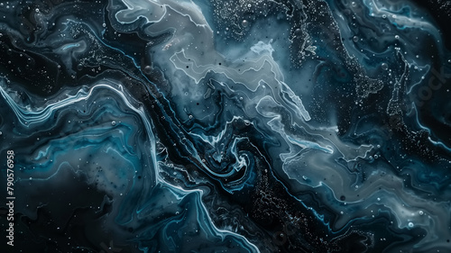 Black and blue abstract painting