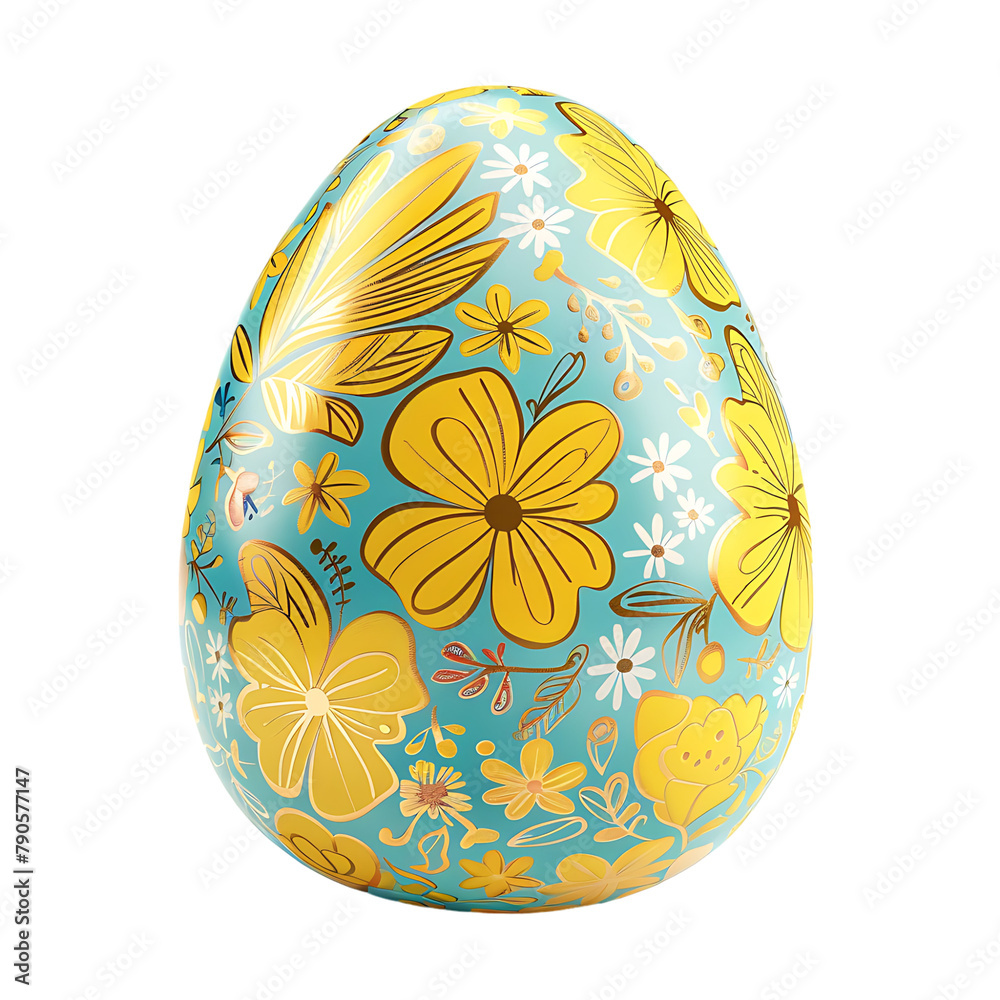 Fototapeta premium An Easter Egg on isolated transparent background
