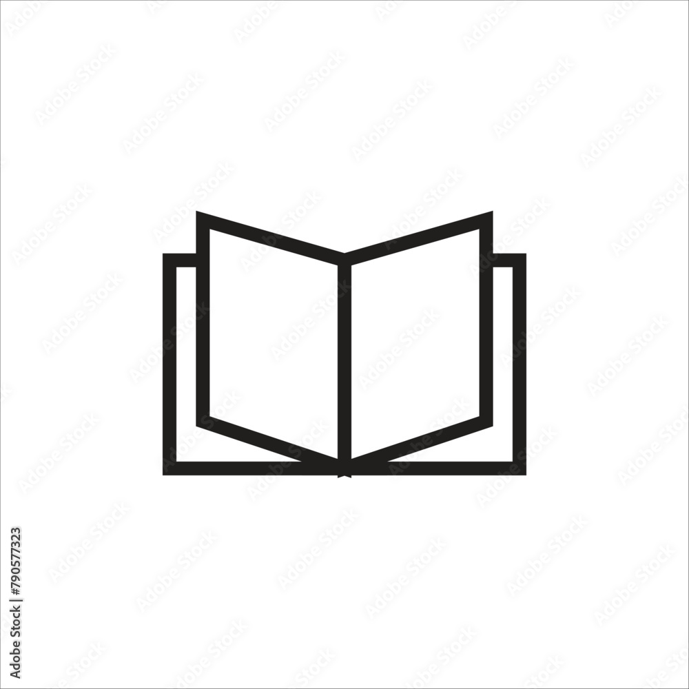 open book vector icon line template open book vector icon line template