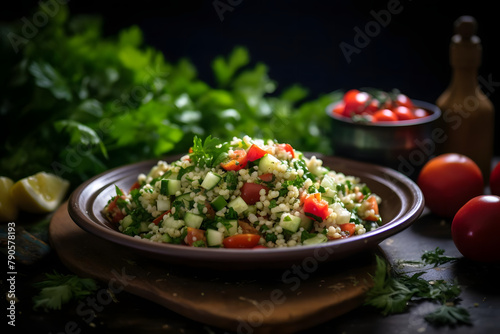 Tabbouleh Salad, Refreshing salad, bulgur, herbs, tomatoes