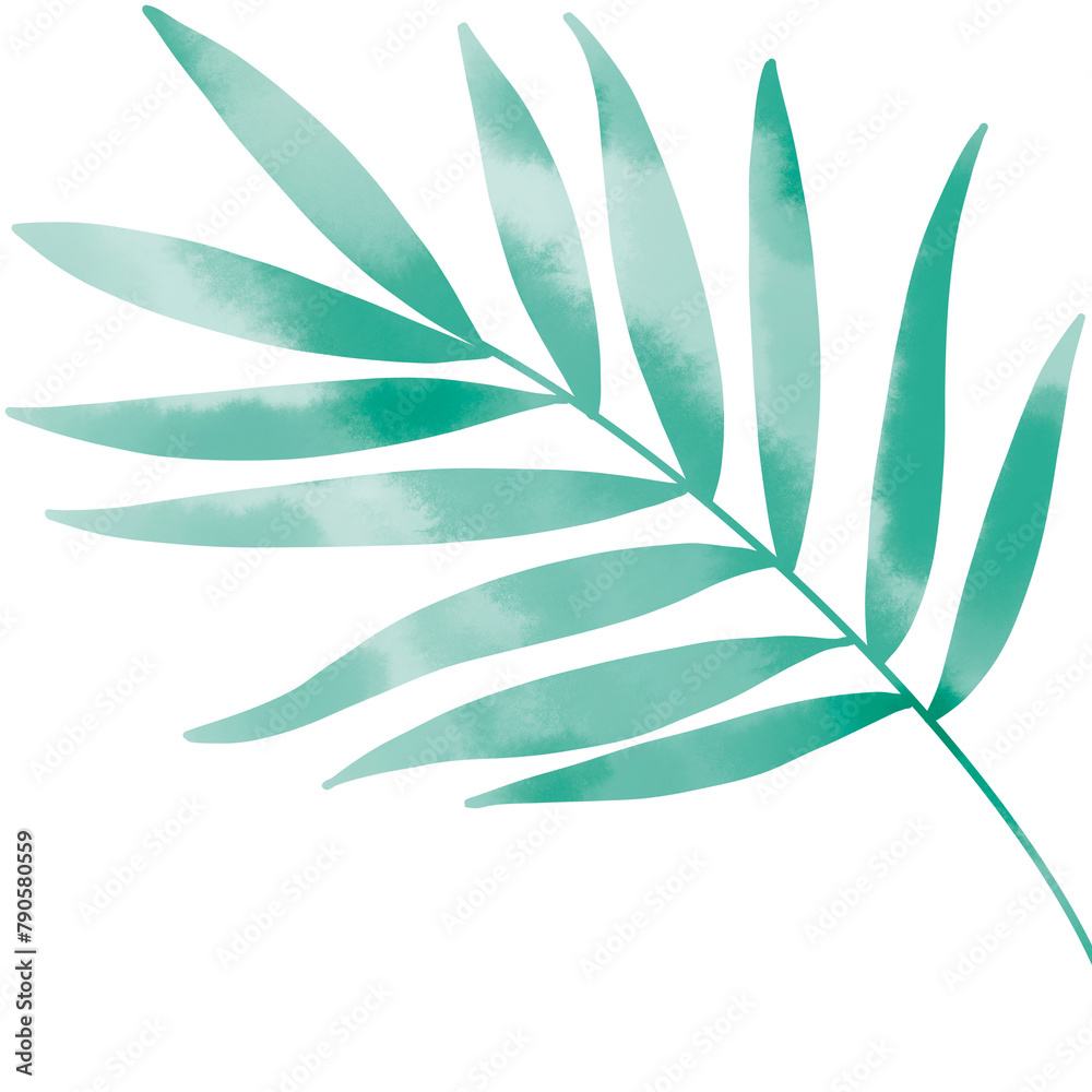 custom made wallpaper toronto digitalThis leaf illustration is hand-painted watercolor