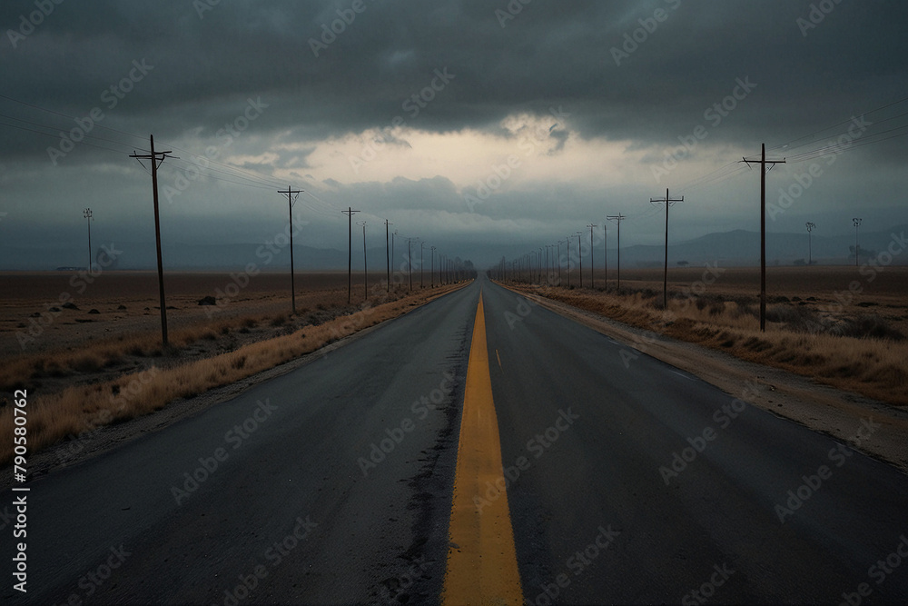 Fototapeta premium tran trak,vanishing point