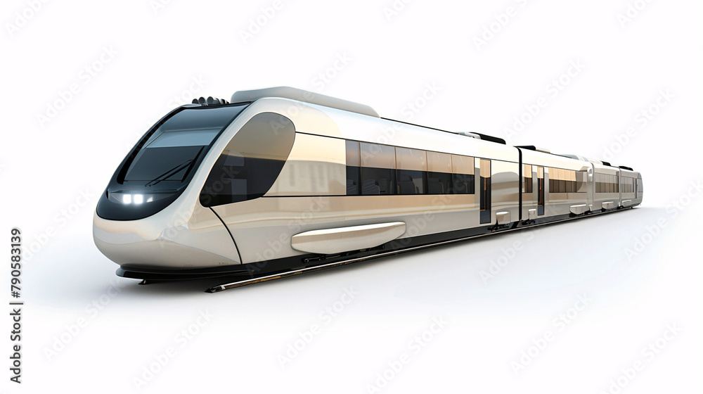 modern new, train, for public transportation, isolated on a clear white background modern new, train, for public transportation, isolated on a clear white background