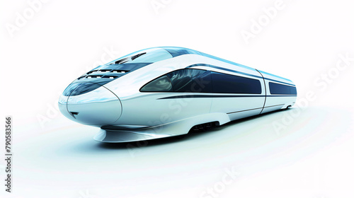modern  new  train  for public transportation  isolated on a clear white background