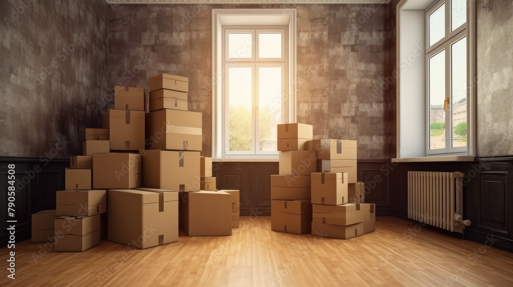 boxes in warehouse boxes in warehouse