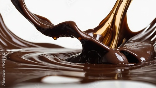melted chocolate splashes cut out and also jpg image and white background 