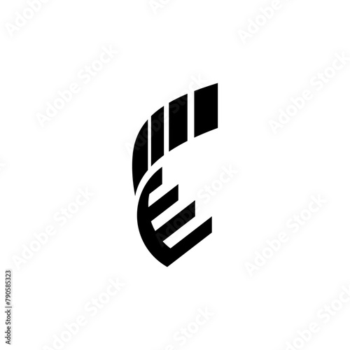 Upswing Circular Spiral Stairs Ladder Architectural Logo Vector Design