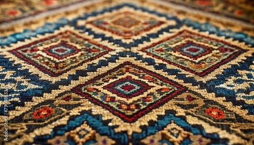 Silk Road Stories: Authentic Persian Rug Vector