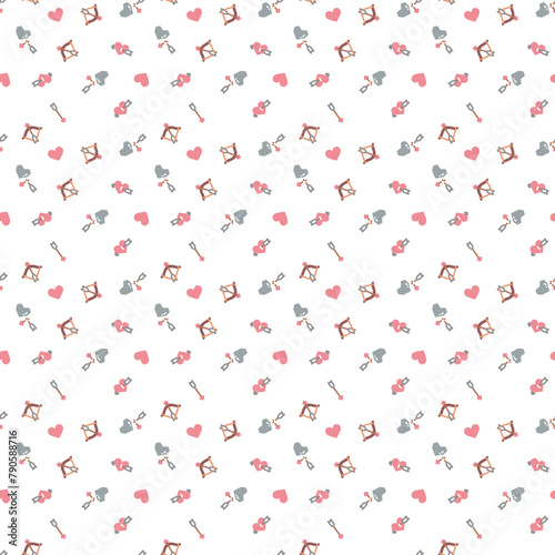 Red Hearts Pattern: Seamless Romantic Background Illustration