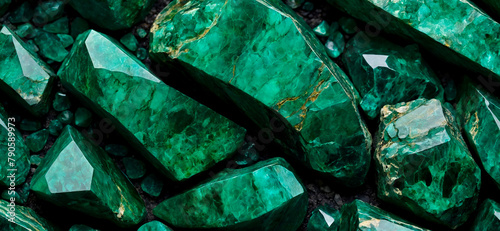 Emerald Stone background texture. Abstract malachite Background