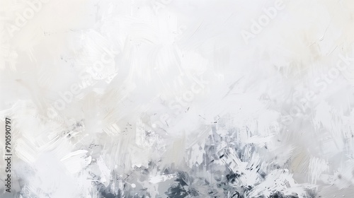 subtle brushstrokes  white color scheme  and abstract painting