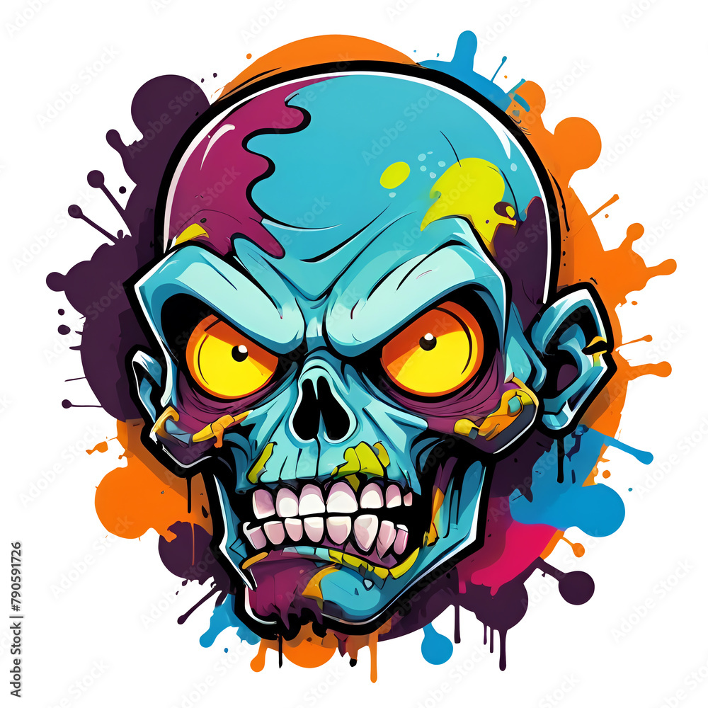 Graffiti abstract zombie logo modern art for t-shirt Graffiti abstract zombie logo modern art for t-shirt