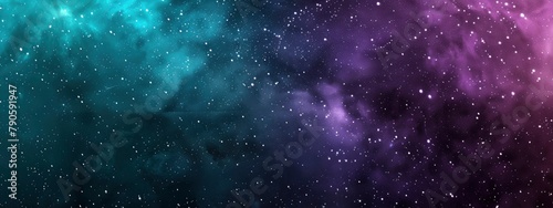 Lovely galaxy of stars with teal and purple hues © Image