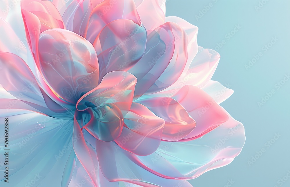 Ethereal Bloom: Abstract Flower Glass Design