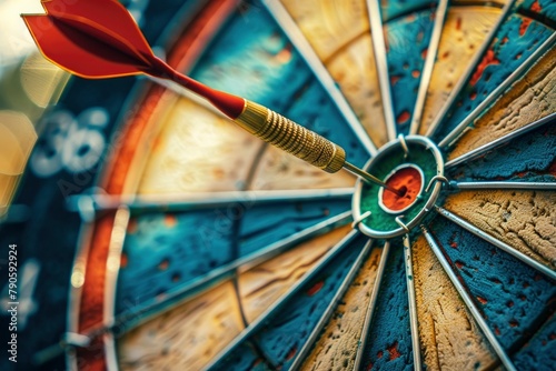 an arrow on a dartboard hitting the target, signifying a goal successfully scored