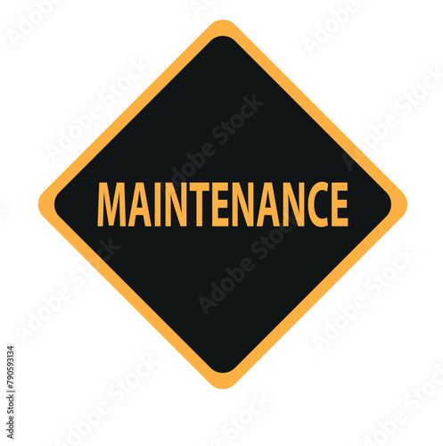 maintenance sign vector icon on white background