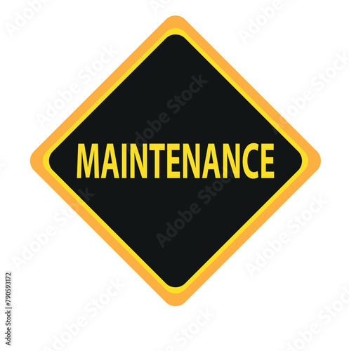 maintenance sign vector icon on white background