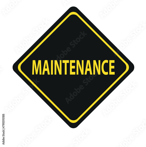 maintenance sign vector icon on white background