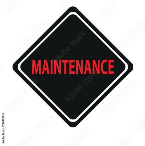 maintenance sign vector icon on white background