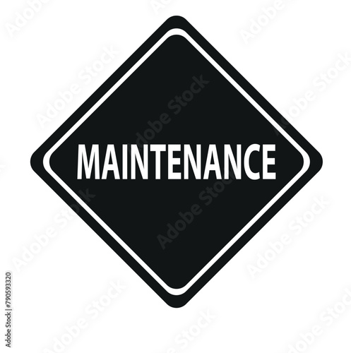 maintenance sign vector icon on white background