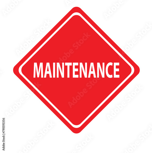 maintenance sign vector icon on white background
