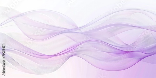 Light purple and white abstract background with gentle waves. © Image