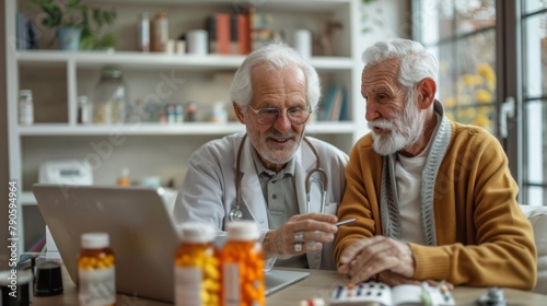 Senior male patient discuss...