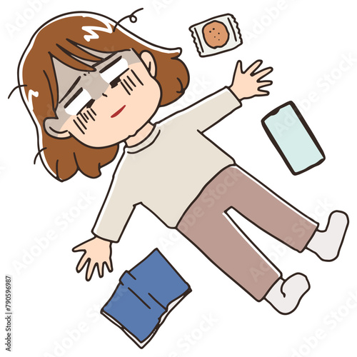 だらだら無気力な女性