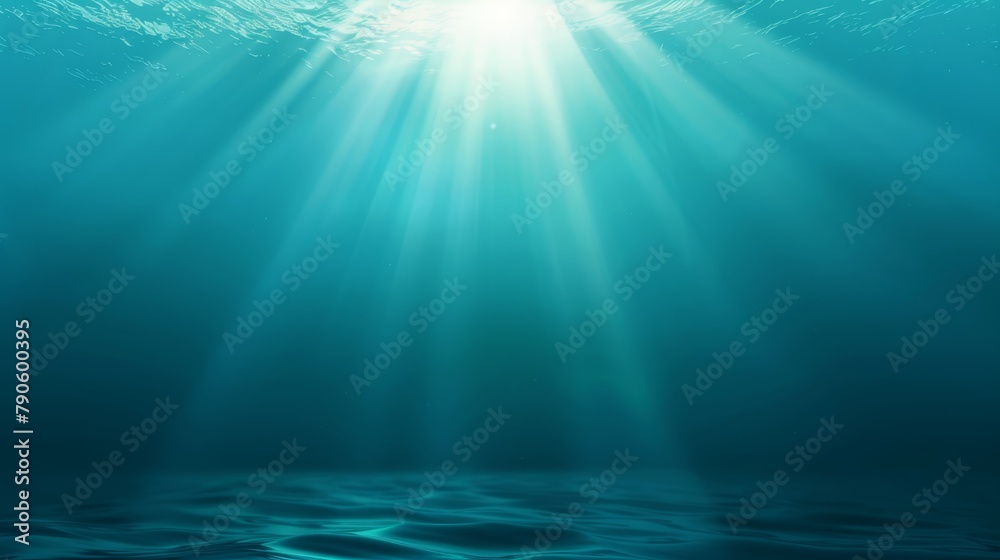 sunlight permeates water, illuminating depths; sunbeams grace the water surface